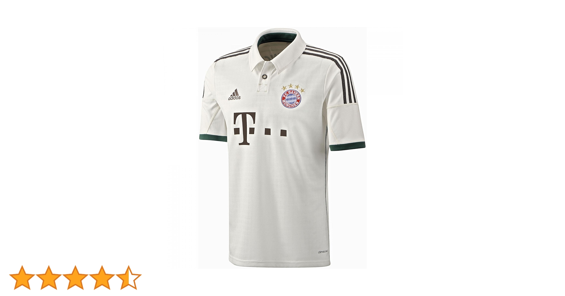adidas FC Bayern München Away Shirt 2013 / 2014 Weiß/Schwarz Size
